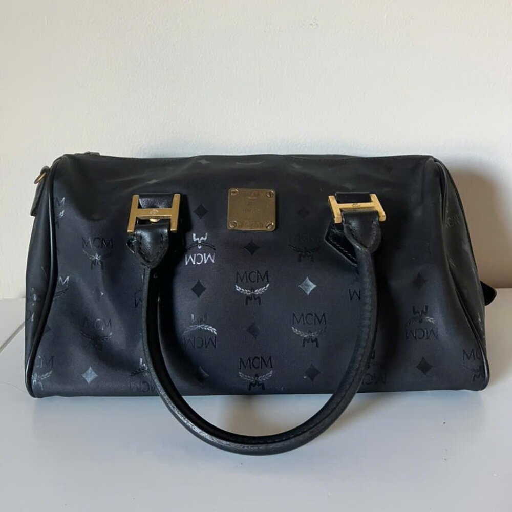 [Final Price] MCM Visetos Black Monogram Speedy Bag